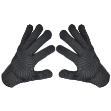 Cut Resistant Gloves Black Stainless Steel Mesh for Kitchen and Butchers Durable Safe Protection