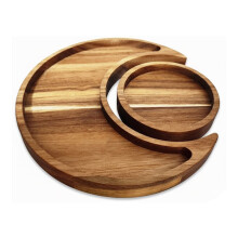 Moon Tray Wood Crystal Holder for Stones Healing Crystals Storage and Organizer Crescent Bowl Witchy Crystal Display
