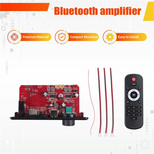 80W Amplifier  MP3 WMA APE Decoder Board  5V Wireless USB MP3 Player TF Card Slot Hands-Free Call with Remote 1