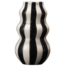 Painted Circle Ceramic Vase Ornaments Living Room Bedroom Entrance Desktop Flower Arrangement Art Decorate Black