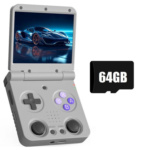 Flip V2 Handheld Video Game Console 64GB 3.5inch IPS Screen Open Source Portable Game Console -Compatible Game Pad A