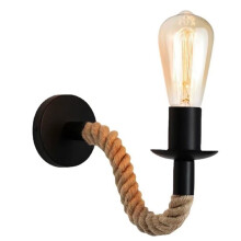 Vintage Wall Lamp Retro Rope Wall Sconce Lamp E27 Interior Wall Light Stairway Aisle Indoor Outdoor Lighting