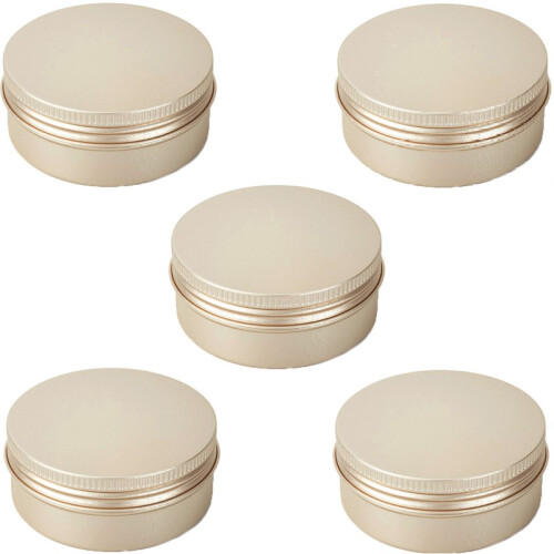 Aluminiumdose mit Schraubverschluss 10 ml 5er-Pack Gold