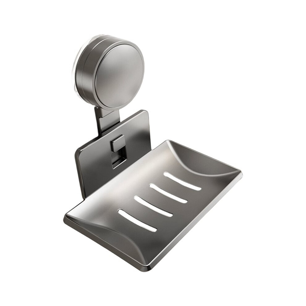 Tauoh No-Drill Suction Cup Storage Rack Soap Storage Rack Toilet Drain Box Wall-Mounted Bathroom Soap Storage Rack Soap Box