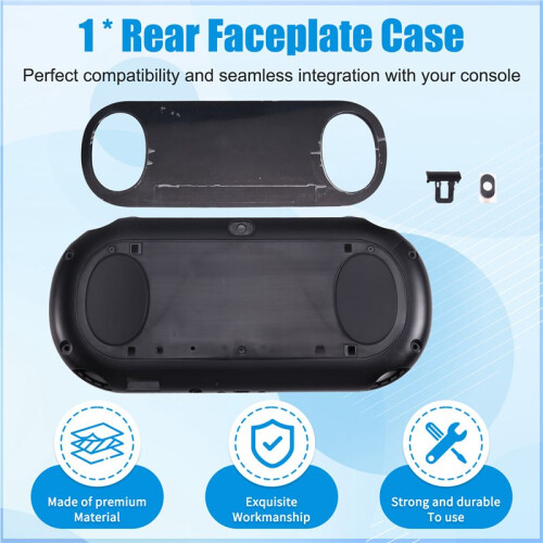 For PSV 2000 Replacement Back Cover Durable Rear Faceplate Case with Sticker Perfect Fit for Enhanced Gaming Experience 1