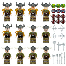 12 PCS Viking Berserker Legion Series Building Block Minifigure Set Toys for Display & Collection