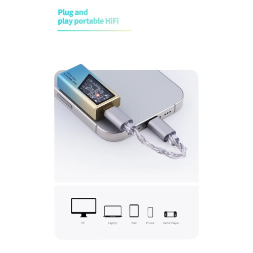 TP35 Pro Dongle Type C USB DAC Audio HiFi Decoder Portable Audio Headphone Amplifier CS43198X2 Support EQ Mic Call A 2