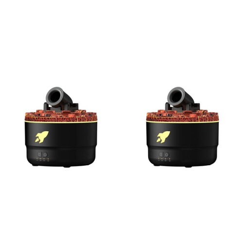 2X Simulated Artillery Fire Essential Oil Diffuser Aromatherapy Air Humidifier,A