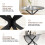 Joolihome Foldable Round Dining Table and 2 Chairs Set 3