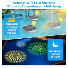 3X Luci Solari Galleggianti per Piscina A LED RGB Che Cambiano Colore, Luci Solari per Piscina per Decorazioni di Matrimoni, Percorsi e Feste