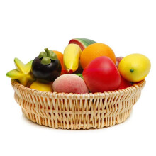 5X Hand-Woven Basket, Wicker Basket, Food Serving Basket for Bread, Fruit, Vegetable Storage, Gift Basket 25 X 8cm