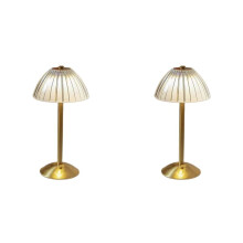 2X LED Desk Lamp with Touch Sensor, Type-C USB Rechargeable for Bedroom and Study