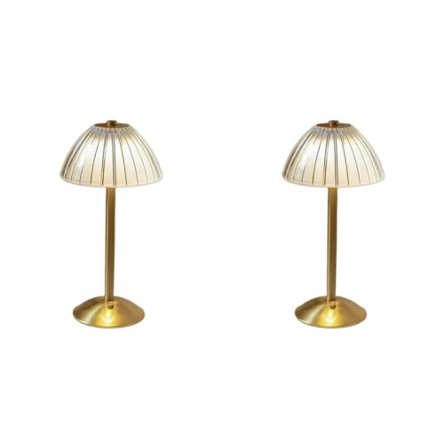 2X LED Desk Lamp with Touch Sensor, Type-C USB Rechargeable for Bedroom and Study