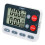 2X Digital Kitchen Dual Group Cycling Timer Three Timing Options,Mute/Turn Off Memory Function Timer 2