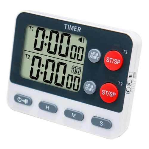 2X Digital Kitchen Dual Group Cycling Timer Three Timing Options,Mute/Turn Off Memory Function Timer 1