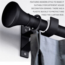 30Pcs Curtain Rod Bracket Set Single Hole Small Curtain Rod Hooks for Wall Heavy Duty Curtain Drapery Rods Black