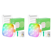 2X Luci Sommergibili Ricaricabili per Piscina con Telecomando, IP68 Impermeabili, 16 Luci LED Che Cambiano Colore con Colla