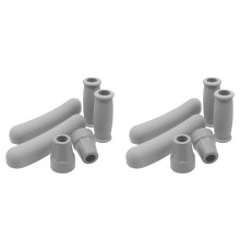 Coussinets de Béquille de Rechange, Kit de 12 Pièces avec Poignées pour Aisselles, Housses, Poignées et Embouts de Béquille.