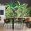 (Large (3.5m X 2.8m)) Tropical Palm Trees - Black 1
