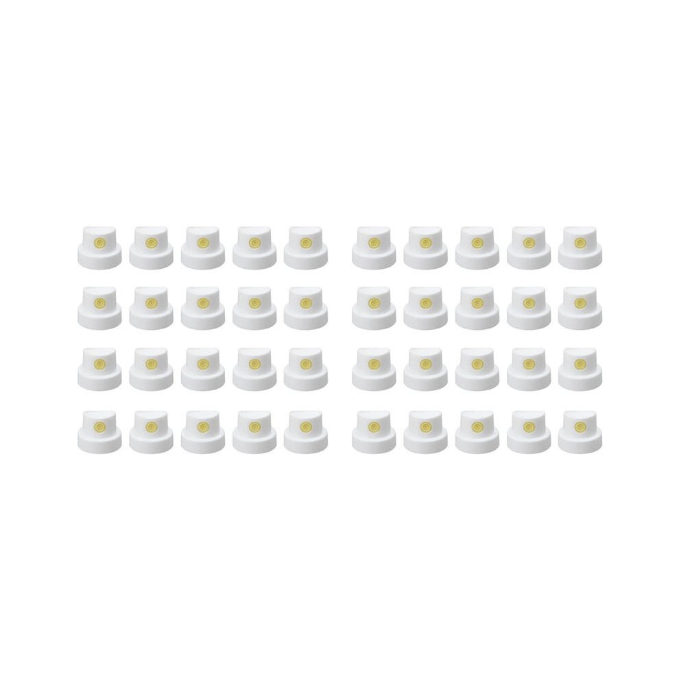 Brecantia 40X Spray-Paint Caps For Cans-Spray Can Nozzle-Spray Paint-Graffiti Nozzle Tips-Spray Paint Nozzles Yellow