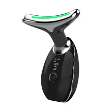 Appareil de massage électrique pour la nuque/soin du visage, forme ovale (noir).