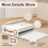 Foldable Bed Sheet Set Organizers and Storage - Large Size Linen Fabric with Window and Label, Under Bed Storage 6 Pack 6
