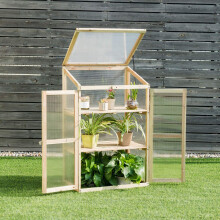 Neo Mini Wood Growhouse Greenhouse Cold Frame Wood