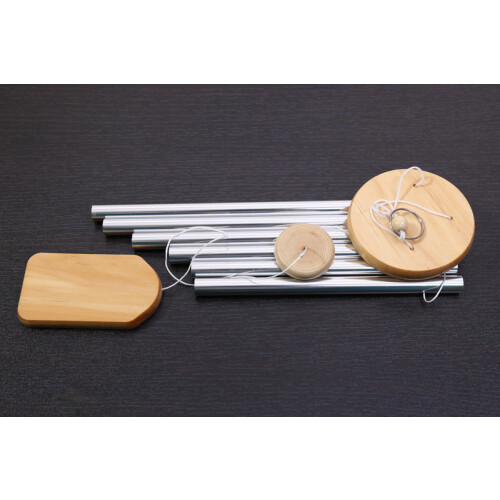 Windspiel mit 6 Metallrohren Silver 2