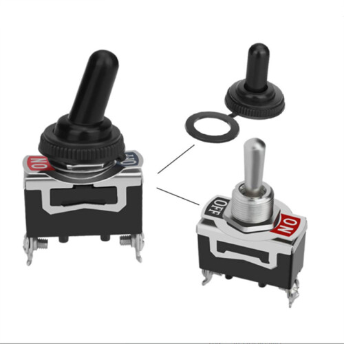 2-Stufen-Wippschalter mit wasserdichter Kappe (5er-Pack) Black 2