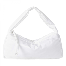 Pratica borsa da donna in nylon, fodera in poliestere, borsa tote casual di grande capienza, manico superiore, chiusura con cerniera, marrone/beige.