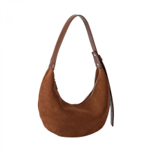 Korean style shoulder bag, underarm bag, dumpling bag, half-moon bag, versatile handbag for women and girls, apricot and coffee color.