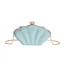Borsa da sera da donna, piccola pochette, borsa a mano, mini borsa a tracolla con catena, borsa da sposa, rosa e blu.