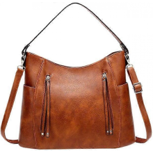 La borsa da donna S101 può essere indossata in diversi modi grazie alle doppie tasche con cerniera esterne.