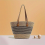 Borsa da donna, 1 pezzo, design pratico, elegante e versatile, marrone (strisce rosa) 1