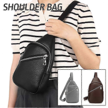 Men's multi-functional waterproof chest bag for mobile phones, suitable for work, office, and coffee-related occasions.