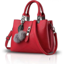 New women's handbag, fashionable women's handbag and shoulder bag, designer handbag in burgundy.