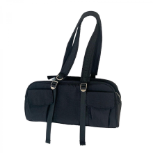 Elegante borsa da donna, grande capacità, borsa a tracolla da viaggio, borsa a tracolla casual, adatta a tutte le occasioni. Albicocca/Nero