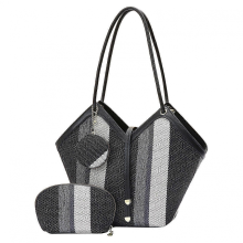 Large capacity women's crossbody bag, multi-functional shoulder bag/handbag, suitable for daily commuting, black.