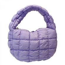 Elegante mini borsa a mano a forma di nuvola, perfetta per l'autunno e l'inverno, in stile coreano, morbida e comoda, disponibile in azzurro/viola.