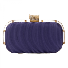 Elegant women's wavy PU clutch with chain shoulder strap, suitable for weddings and parties, can also be worn crossbody, silver plum color.