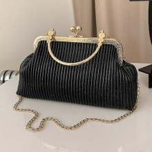 Borsa da donna, borsa a tracolla con catena di marca di lusso, piccola, borsa a tracolla da ascella, borsa a tracolla nera.