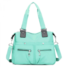 Women's handbag, multi-pocket shoulder bag, waterproof, large capacity travel bag, 100% brand new, light green.