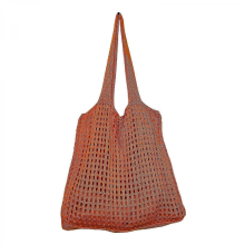 Borsa a tracolla da donna in maglia traforata, semplice borsa da spiaggia, arancione