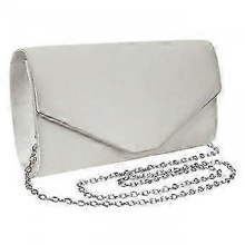 Women's evening bag, formal occasion wallet, elegant party bag, wedding clutch, handbag, shoulder bag with chain, dark blue and white.