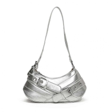 Women's Summer Versatile 2025 New Fashionable Shoulder Handbag Silvery