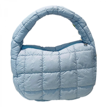 Elegante mini borsa a mano a forma di nuvola, perfetta per l'autunno e l'inverno, in stile coreano, morbida e comoda, colore azzurro.