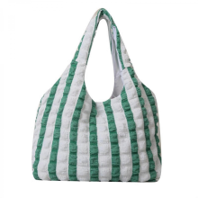Borsa a tracolla da donna, borsa a tracolla plissettata, grande capacità, elegante e bella, colore giallo-verde.