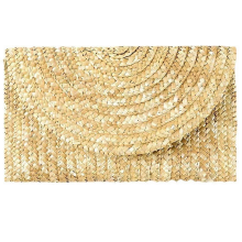 Strohgeflochtene Clutch für Damen, Sommerabendtasche, Brautgeldbörse, Strandclutch für den Urlaub, handgeflochtene Brieftasche