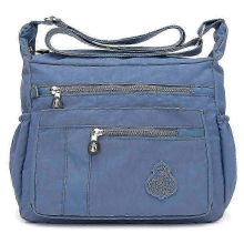 2025 Women's Crossbody Waterproof Nylon Shoulder Handbag, Lightweight Wallet, Smoky Gray