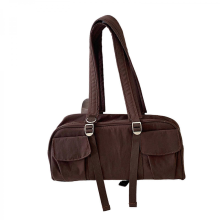 Elegante borsa da donna, grande capacità, borsa a tracolla da viaggio, borsa a tracolla casual, adatta a varie occasioni, colore caffè albicocca.